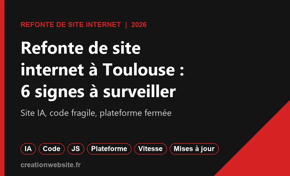 Refonte de site internet à Toulouse en 2026 : 6 signes que votre site doit être refait